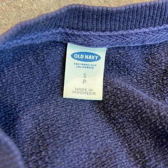 ⚓️ Old Navy - Navy Blue Pullover Sweatshirt in Size Small - Picture 3 of 4
